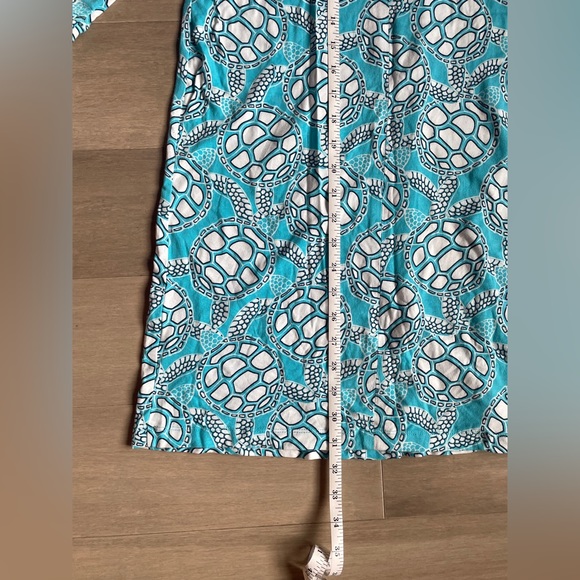 Crown & Ivy Dress in Turquoise with Turtle Print in Black and White Size Small - Picture 4 of 6